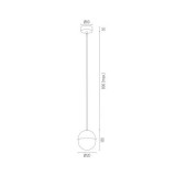 ARGON 4031 | Livia-AR Argon visiace svietidlo guľa 1x E14 IP44 mosadz, čierna, opál