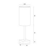 ARGON 8031 | Abruzzo-AR Argon stolové svietidlo 37cm prepínač na vedení 1x E14 zlaté,matné, čierna