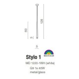 AZZARDO 0206 | Stylo Azzardo visiace svietidlo 1x G9 biela