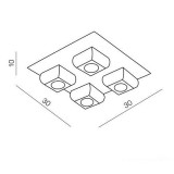 AZZARDO 0492 | Rubic-AZ Azzardo stropné svietidlo 4x G9 chróm, priesvitné