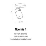 AZZARDO 1310 | Noemie Azzardo spot svietidlo otočné prvky 1x GU10 IP44 chróm, morené