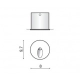 AZZARDO 2183 | Sarona Azzardo zabudovateľné svietidlo kruhový Ø80mm 1x LED 250lm 3000K IP54 tmavošedá