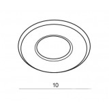 AZZARDO 2692 | Oscar-AZ Azzardo zabudovateľné svietidlo kruhový Ø100mm 1x MR16 / GU10 IP44 čierna