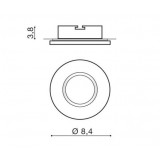 AZZARDO 2865 | Ika-AZ Azzardo zabudovateľné svietidlo kruhový Ø84mm 1x GU10 IP65 biela