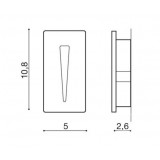 AZZARDO 2965 | Raggio Azzardo zabudovateľné svietidlo obdĺžnik 1x LED 240lm 3000K IP54 saténový nike