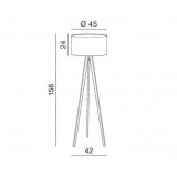 AZZARDO 3014 | Tristan-Tripod-Wood Azzardo clona doplnok biela