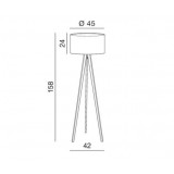 AZZARDO 3015 | Tristan-Tripod-Wood Azzardo clona doplnok sivé