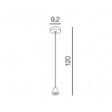 AZZARDO 3098 | Tentor Azzardo visiace svietidlo 1x LED 325lm 3000K čierna