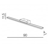 AZZARDO 3349 | Epsilon-AZ Azzardo osvetleni zrkadla svietidlo 1x LED 1530lm 3000K IP44 čierna, biela