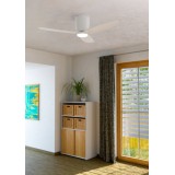 EGLO 35086 | Bavaro Eglo svietidlo s ventilátorom stropné diaľkový ovládač časový spínač, UV vzdorný plast 1x LED 1750lm 4300K UV matný biely