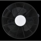 EGLO 35133 | Igeldo Eglo svietidlo s ventilátorom stropné kruhový diaľkový ovládač nastaviteľná farebná teplota, časový spínač 1x LED 1800lm 3000 - 4000 - 5000K matná čierna, opál