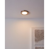 EGLO 900933 | Fueva-Flex Eglo zabudovateľné LED panel kruhový Ø117mm 1x LED 650lm 3000K čierna, opál