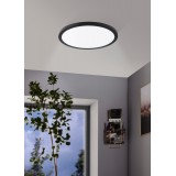 EGLO 98867 | Fueva-Flex Eglo zabudovateľné LED panel Ø50 - Ø210 nastaviteľné inštalačný priemer kruhový Ø225mm 1x LED 2700lm 3000K čierna, opál