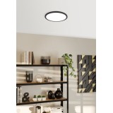 EGLO 98871 | Fueva-Flex Eglo zabudovateľné LED panel Ø50 - Ø210 nastaviteľné inštalačný priemer kruhový Ø225mm 1x LED 2700lm 4000K čierna, opál