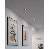 EGLO 99146 | Fueva-5 Eglo zabudovateľné LED panel kruhový 3 dielna súprava Ø86mm 3x LED 900lm 3000K čierna, biela