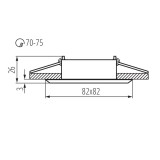 KANLUX 18560 | Evit Kanlux zabudovateľné svietidlo - EVIT CT-DTL50-AL MR16 aluminium - štvorec sklápacie 82x82mm 1x MR16 / GU5.3 hliník