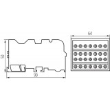 KANLUX 23334 | Kanlux rozvádzací box DIN35 modul, 1 - 125 - 7M - KTB-125-7-M - svetlo šedá, modrá