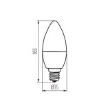 KANLUX 23435 | E14 4,9W -> 40W Kanlux sviečka C35 LED svetelný zdroj SMD - DUN 4,9W E14-NW - 470lm 4000K 200° CRI>80