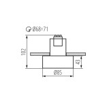 KANLUX 27576 | Riti Kanlux zabudovateľné svietidlo - MINI RITI GU10 W/G GU10 - hriadeľ Ø85mm 1x GU10 biela, zlatý