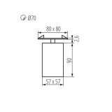 KANLUX 29312 | Chiro Kanlux zabudovateľné svietidlo - CHIRO GU10 DTL-W - štvoruholník otočné prvky 80x80mm 1x GU10 biela