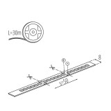 KANLUX 33356 | Kanlux-LS-24V Kanlux LED pásy 24V svietidlo - L120B 16W/M24IP00-NW - 1x LED 57600lm 4000K IP00 biela