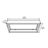 KANLUX 33393 | Kanlux rám 60x30 H65 doplnok - ADTR-H 3060 W - obdĺžnik biela