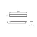 KANLUX 33940 | Alin-LED Kanlux zabudovateľné svietidlo - MICROPRISM - AL-SL-NW-MPR-W-PT - tehla 580x83mm 1x LED 1200lm 4000K biela