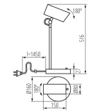 KANLUX 36250 | Agzar Kanlux stolové svietidlo - AGZAR E14 B - kruhový 51,6cm prepínač otočné prvky 1x E14 čierna