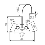 KANLUX 36253 | Agzar Kanlux visiace svietidlo - AGZAR C 3xE14 W - kruhový otočné prvky 3x E14 biela