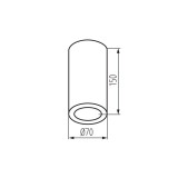 KANLUX 36640 | Aqilo Kanlux stropné svietidlo - AQILO E14 IP65 DSO-GR - hriadeľ 1x E14 IP65 grafit