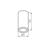 KANLUX 36641 | Aqilo Kanlux stropné svietidlo - AQILO E14 IP65 DSO-W - hriadeľ 1x E14 IP65 biela