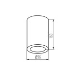 KANLUX 36645 | Aqilo Kanlux stropné svietidlo - AQILO E27 IP65 DSO-B - hriadeľ 1x E27 IP65 čierna