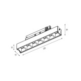 KANLUX 37109 | Hierro Kanlux prvok systému svietidlo - HR-SH-WW-W-RM - tehla UGR <17 1x LED 1650lm 3000K biela