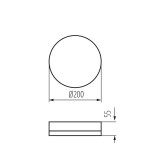 KANLUX 37290 | Iper Kanlux stenové, stropné svietidlo - IPER LED 10W-NW-O - kruhový 1x LED 1200lm 4000K IP65 IK10 biela