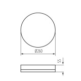 KANLUX 37292 | Iper Kanlux stenové, stropné svietidlo - IPER LED 26W-NW-O - kruhový 1x LED 3120lm 4000K IP65 IK10 biela