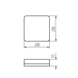 KANLUX 37295 | Iper Kanlux stenové, stropné svietidlo - IPER LED 19W-NW-L - štvorec 1x LED 2280lm 4000K IP65 IK10 biela