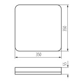 KANLUX 37297 | Iper Kanlux stenové, stropné svietidlo - IPER LED 35W-NW-L - štvorec 1x LED 4200lm 4000K IP65 IK10 biela