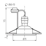 KANLUX 7372 | Teson Kanlux zabudovateľné svietidlo - TESON AL-DSO50 alu - kruhový Ø79mm 1x GU10 hliník