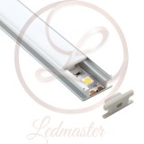 LEDMASTER 1991 | Ledmaster hliníkový led profil doplnok - LP401 - chrom, matné