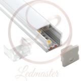 LEDMASTER 2023 | Ledmaster hliníkový led profil doplnok - LP102 - chrom, matné