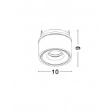 NOVA LUCE 62002 | Universal-NL Nova Luce zabudovateľné CRI>90 svietidlo UGR <19, otočné prvky Ø100mm 1x LED 1140lm 3000K matný biely