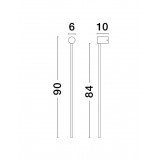 NOVA LUCE 9009325 | Synthesi Nova Luce rameno stenové svietidlo 1x LED 2725lm 3000K matný biely