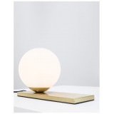 NOVA LUCE 9012922 | Juliet-NL Nova Luce stolové svietidlo 16cm prepínač 1x E14 čierna, mosadz, opál