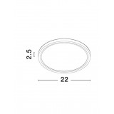 NOVA LUCE 9060186 | Dixie Nova Luce stropné svietidlo kruhový nastaviteľná farebná teplota 1x LED 1800lm 3000 - 4000 - 6500K biela, opál