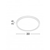 NOVA LUCE 9060188 | Dixie Nova Luce stropné svietidlo kruhový nastaviteľná farebná teplota 1x LED 2400lm 3000 - 4000 - 6500K biela, opál