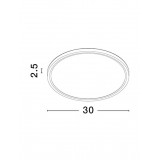 NOVA LUCE 9060189 | Dixie Nova Luce stropné svietidlo kruhový nastaviteľná farebná teplota 1x LED 2400lm 3000 - 4000 - 6500K čierna, opál