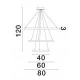 NOVA LUCE 9172869 | Empatia Nova Luce visiace svietidlo - TRIAC kruhový regulovateľná intenzita svetla, vedenie je možné zkrátiť 1x LED 2245lm 3000K zlatý, opál