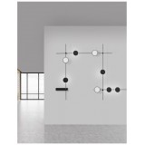 NOVA LUCE 9180006 | Magnetic-Decorative-Wall Nova Luce prvok systému CRI>90 svietidlo kruhový magnet, UGR <14 1x LED 300lm 3000K matná čierna, opál