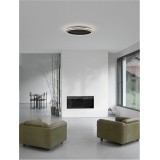 NOVA LUCE 9212915 | Willow-NL Nova Luce stropné svietidlo kruhový 1x LED 6339lm 3000K matná čierna, opál