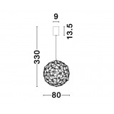 NOVA LUCE 9288080 | Sole-NL Nova Luce visiace svietidlo vedenie je možné zkrátiť 1x LED 2520lm 3000K zlatý